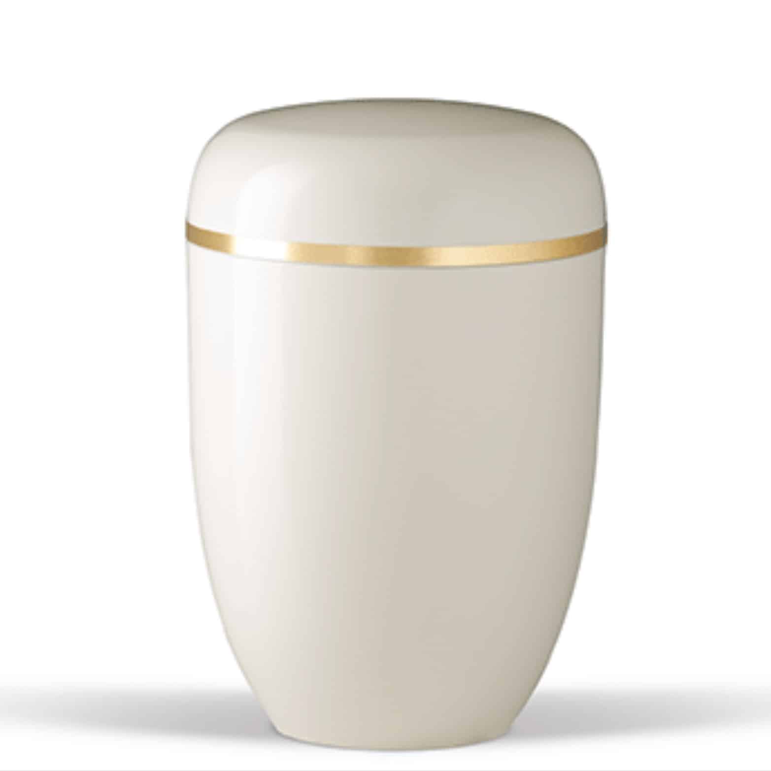 Nr. 9 – Bestla Urne m. Guldkant, Creme