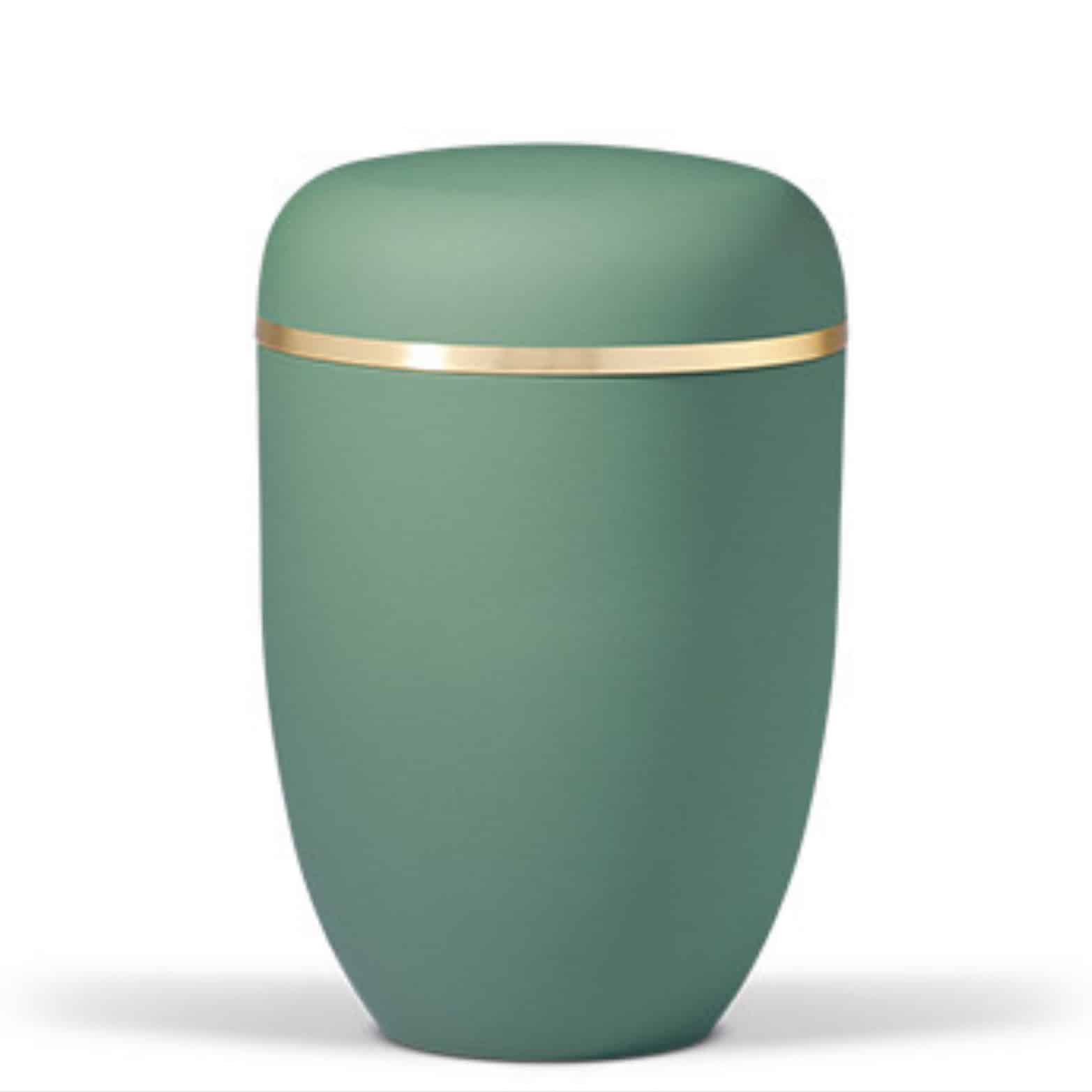 Nr. 10 – Bestla Urne m. Guldkant, Olivengrøn