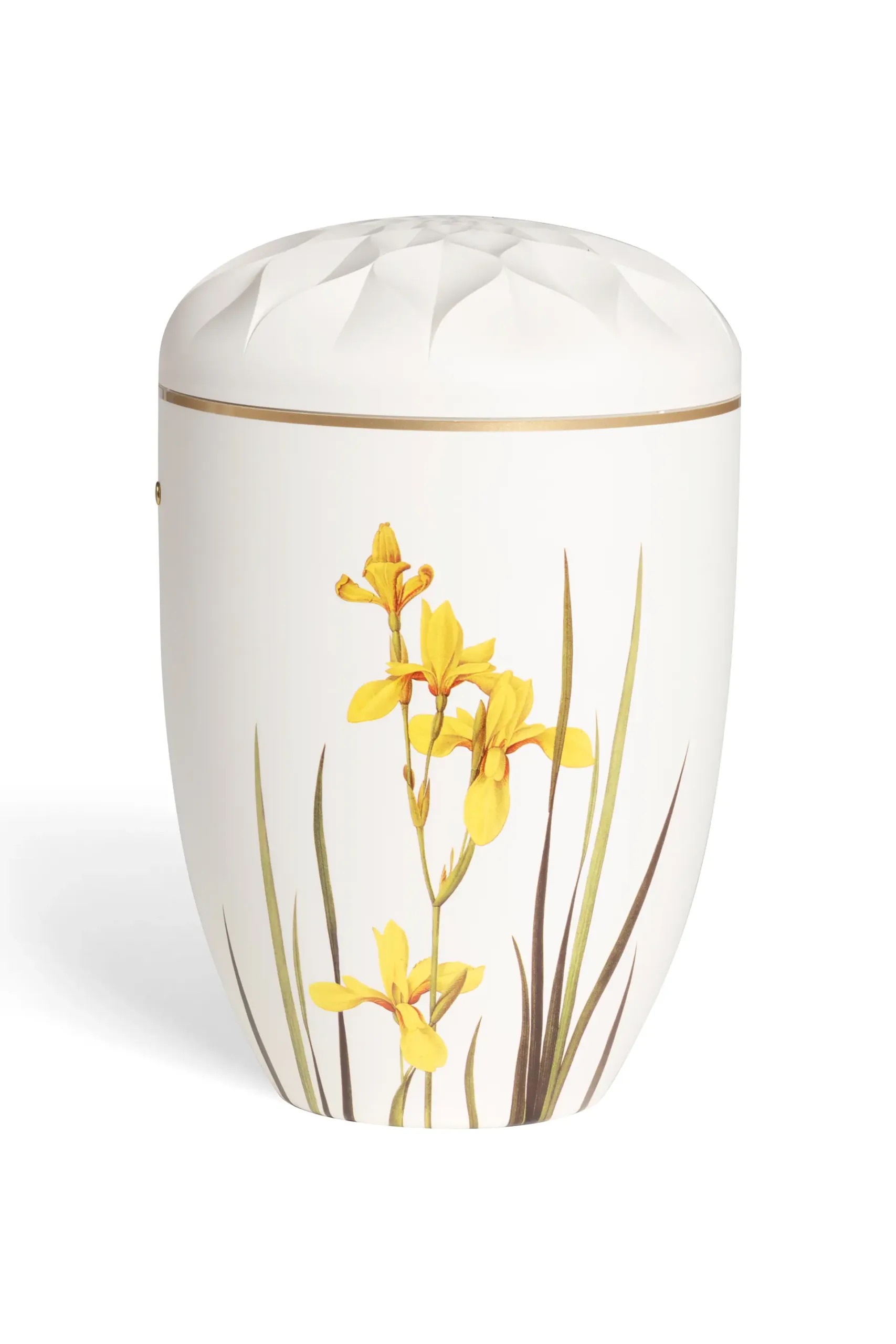 Fryd urne med gul lilje