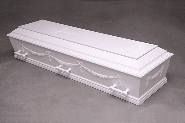 Hvid glat guirlander og kors